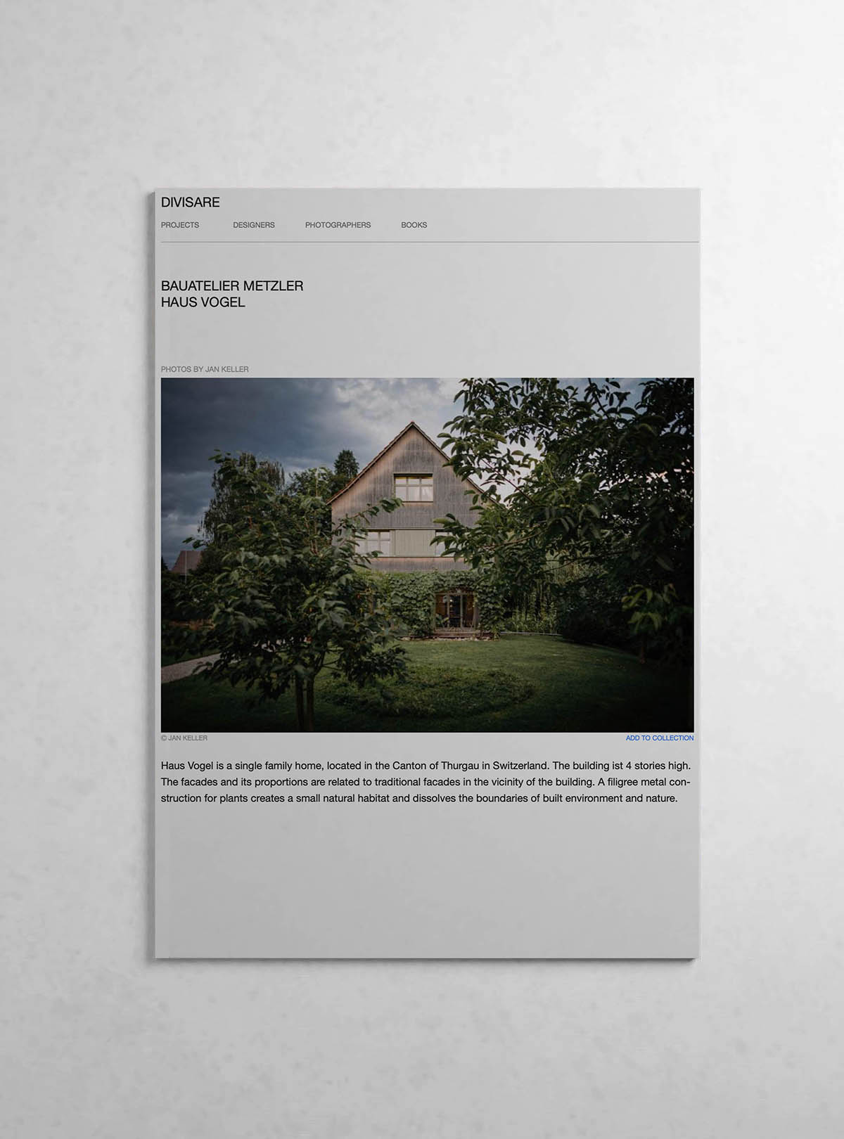 Divisaire Haus Vogel